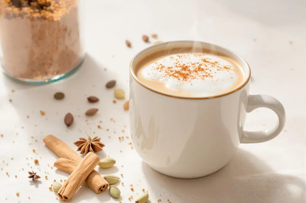 Vanilla Chai Latte made with OptitrimMD French Vanilla meal replacement shake